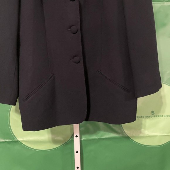 JONES NEW YORK Women's button front relaxed blazer in NAVY  Size 14 - VGUC - Picture 4 of 9